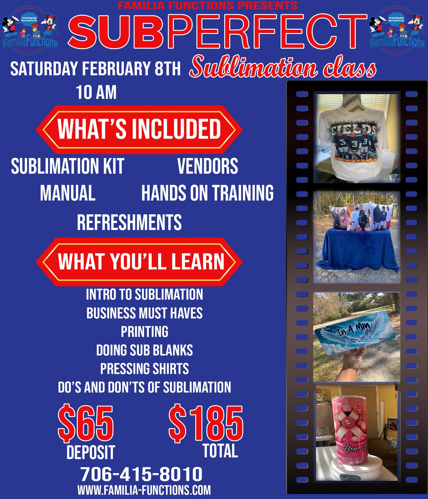 Sublimation Beginner Class