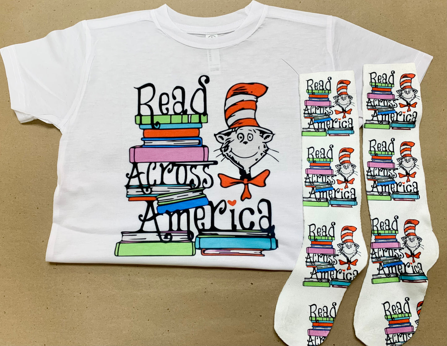 Read Across America Shirt and Sock Combo