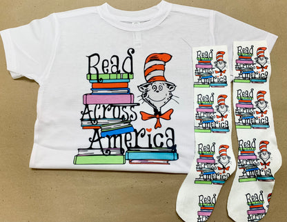 Read Across America Shirt and Sock Combo