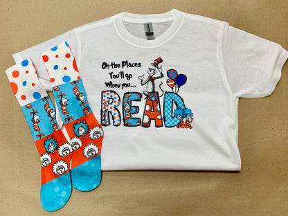Read Across America Shirt and Sock Combo